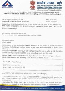 Diamond Ceilings BIS Certification